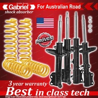 4 x STD Gabriel Shock + Coil Spring for Holden Nova LG 1.8L Hatch Sedan 10/94-97