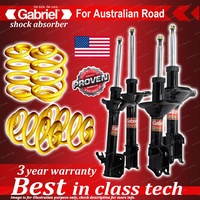 4 x Lowered Gabriel Shock + Coil Spring for Subaru Forester SG9 4WD Wagon 02-08