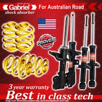 4 x Gabriel Shock + Lowered Coil Spring for Mitsubishi Lancer CJ FWD 2.0 SEDAN