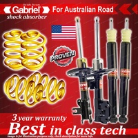 Front Rear Gabriel Shocks + Lowered King Coils for Mazda 3 BM Sedan Hatch 14-19