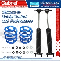 Front Super Low Gabriel Classic Shocks + Lovells Springs for Ford Mustang 8 Cyl