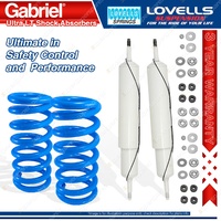 Front Raised HD Gabriel Ultra LT Shocks Lovells Springs for Land Rover County 90