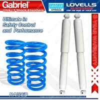 2 Rear Raised Gabriel Ultra LT Shocks + Lovells Springs for Jeep Cherokee KK