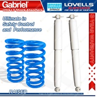 Rear Raised Gabriel Ultra LT Shocks + Coil Springs for Jeep Wrangler JK 17" Rims