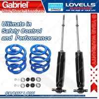 Front Sport Low Gabriel Ultra Shocks + Lovells Springs for Toyota Hilux RN 4 Cyl