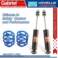 Front Sport Low Gabriel Ultra Shocks + Lovells Springs for Holden HQ HJ HX HZ V6