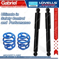 2 Rear Sport Low Gabriel Ultra Shocks + Lovells Springs for Hyundai Excel HA X1