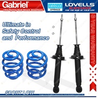 Front Sport Low Gabriel Shocks + Lovells Springs for Toyota Supra MA70 71 Coupe