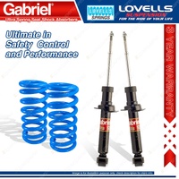 2 Rear HD STD Gabriel Ultra Shocks + Lovells Springs for Nissan Pulsar N15 ABS
