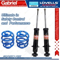 Rear Sport Low Gabriel Ultra Shocks Lovells Springs for Holden Commodore VE I II