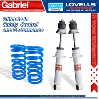 2 Front STD Gabriel Ultra Shocks + Lovells Springs for Mitsubishi Pajero NM