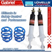 Front Raised Gabriel Ultra Shocks + Lovells Springs for Nissan Navara D40