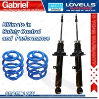 2 Front Sport Low Gabriel Ultra Shocks + Lovells Springs for Lexus IS300 JCE10R