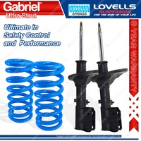 2 Front Gabriel Ultra Strut Shocks + Lovells Springs for Mitsubishi Verada KR KS