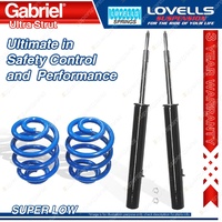 Rear Super Low Gabriel Ultra Strut Shocks Lovells Springs for Suzuki Swift SF413