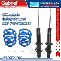 2 Front Sport Low Gabriel Ultra Shocks + Lovells Springs for Honda Accord CB7 CD
