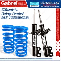 2 Front Super Low Gabriel Ultra Strut Shocks + Lovells Springs for Mazda 323 BA