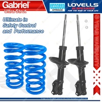 2 Front Gabriel Ultra Strut Shocks + Lovells Springs for Volkswagen Golf III 1H