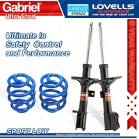 Rear Sport Low Gabriel Ultra Shocks Lovells Springs for Daewoo Nubira J150 Sedan