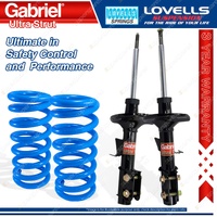 2 Front Gabriel Ultra Strut Shocks + Lovells Springs for Holden Statesman WH WK