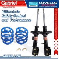 Front Super Low Gabriel Ultra Shocks Lovells Springs for Holden Commodore VZ V8