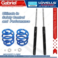 2 Front Sport Low Gabriel Cartridge Shocks + Lovells Springs for Volvo 245 Wagon