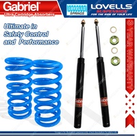 2 Front Gabriel Cartridge Shocks + Lovells Springs for Commodore VK VL VN VP FE2