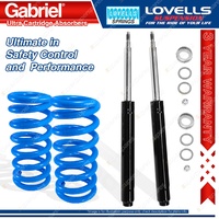 2 Front Gabriel Ultra Cartridge Shocks + Lovells Springs for Hyundai Excel HA X1