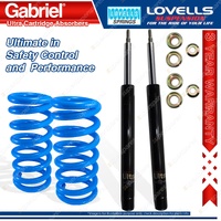 2 Front Gabriel Cartridge Shocks + Lovells Springs for Mitsubishi Sigma GJ GK GN