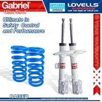 Front Raised Gabriel Ultra Strut Shocks Lovells Springs for Toyota Kluger GSU45R
