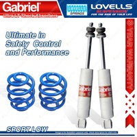 Front Sport Low Gabriel Ultra LT Shocks+Lovells Springs for Mitsubishi Triton MK