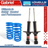 Rear Raised Gabriel Ultra LT Shocks+Lovells Springs for Land Rover Discovery III