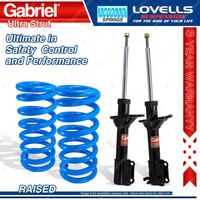 Rear Raised Gabriel Ultra Strut Shocks + Lovells Springs for Ford Laser KF KH
