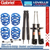 F + R Sport Low Gabriel Ultra Shocks + Coil Springs for Holden Barina SB GSi