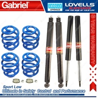 Front Rear Sport Low Gabriel Ultra Shocks + Coil Springs for Daewoo Lanos