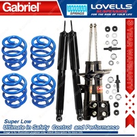 F + R Super Low Gabriel Ultra Shocks Coil Spring for Commodore VR VS V6 93-00