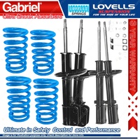 Front Rear Gabriel Ultra Shocks + Coil Springs for Toyota Corolla AE80 82