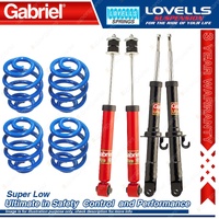 F + R Super Low Gabriel Shocks + Coil Springs for Ford Falcon AU Sedan