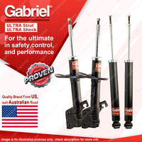 Gabriel Front + Rear Ultra Shock Absorbers for Nissan Juke F15 1.2L SUV 2/12-On
