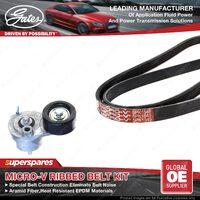 Gates Alt Micro-V Ribbed Belt Kit for Opel Astra F35 F69 F08 F48 L48 L35 1.6L