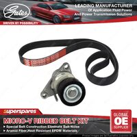Gates Alt Micro-V Ribbed Belt Kit for Citroen C2 JM C3 FC FN SC C4 LA with A C
