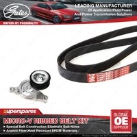Gates Alt Micro-V Ribbed Belt Kit for Mazda 2 DE DE DH Demio DE3FS 1.3L 1.5L