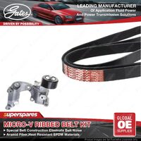 Gates Micro-V Ribbed Belt Kit for Toyota FJ Cruiser GSJ15 Prado GRJ150 GRJ125