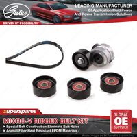 Gates Alt Micro-V Ribbed Belt Kit for Kia Sorento BL D4CB 2.5L 103KW 2002-2003