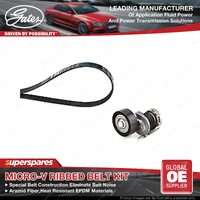 Gates Alt Micro-V Ribbed Belt Kit for Skoda Octavia 1Z5 1Z3 Yeti 5L With AC