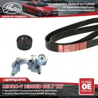 Gates Alternator Micro-V Drive Belt Kit for Toyota Crown GRS182 Mark GRX121 3.0L