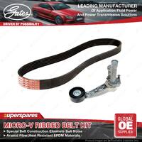 Gates Micro-V Ribbed Belt Kit for Citroen C3 C4 Picasso C5 DS3 DS4 DS5 1.4L 1.6L
