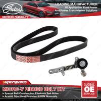 Gates Micro-V Ribbed Belt Kit for Toyota Corolla ZRE182 ZRE172 1.8L 2012-2015