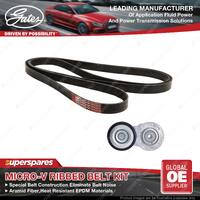 Gates Micro-V Ribbed Belt Kit for Holden Colorado RG 2.4L 2.8L Diesel 2012-2020