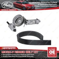 Gates Micro-V Ribbed Belt Kit for Opel Astra NET P10 1.4L Vin from C1000001